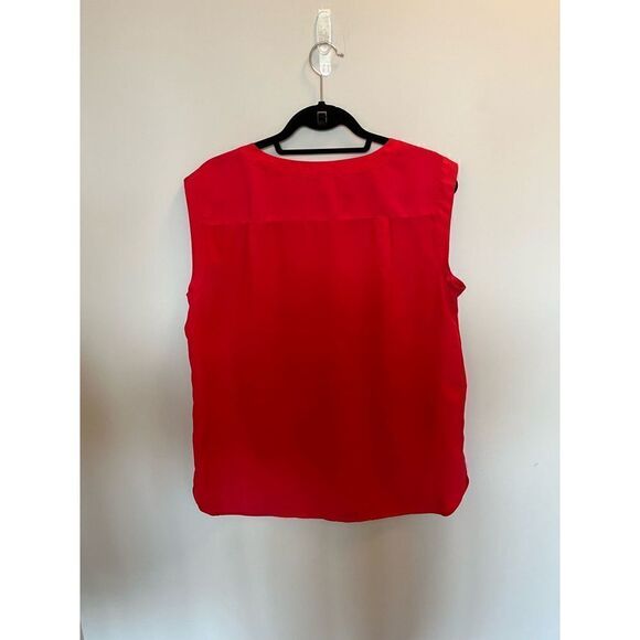 JCrew side medium red short sleeve blouse - Picture 2 of 3